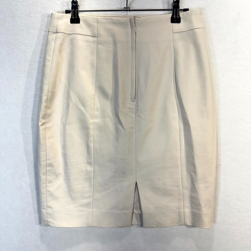 H&M Cream‎ Pencil Skirt Womens Size 8